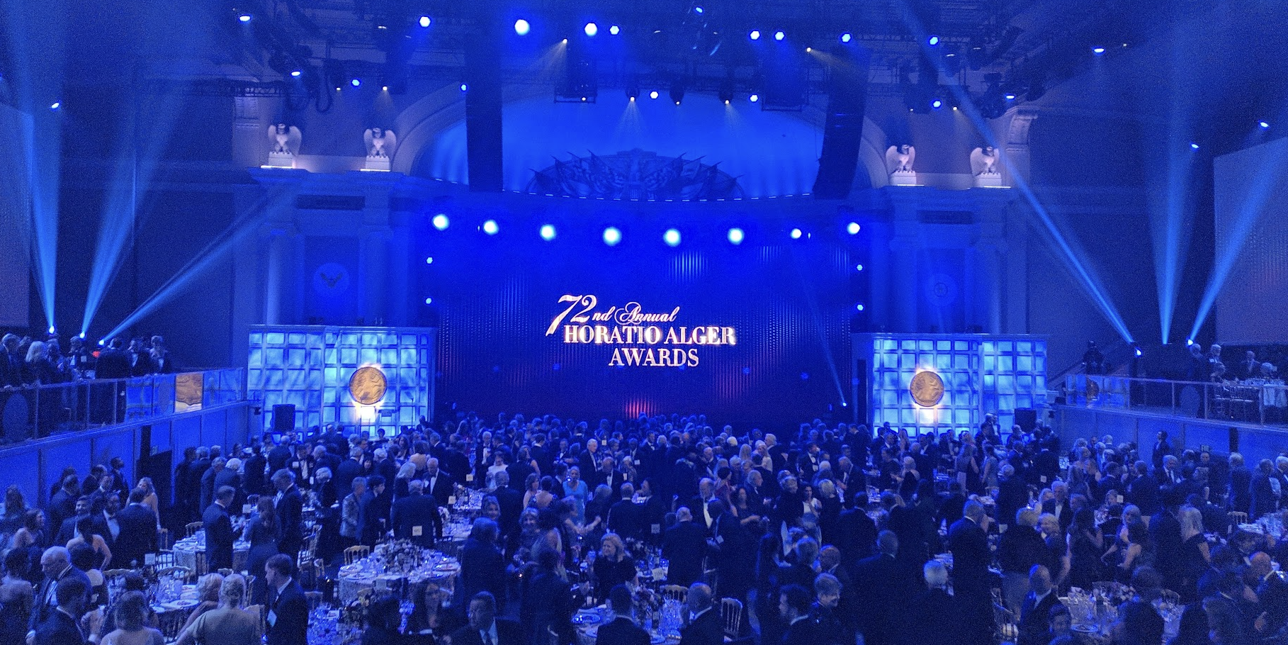 One evening's programming for members (scholars seated on mezzanine). overall view of the conference hall